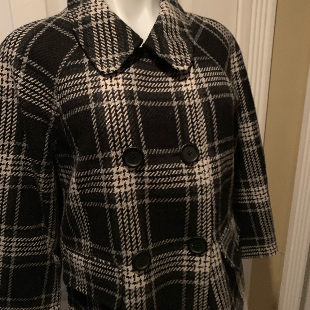 Dkny Jeans Plaid Sherlock Holmes Mod Coat Blazer